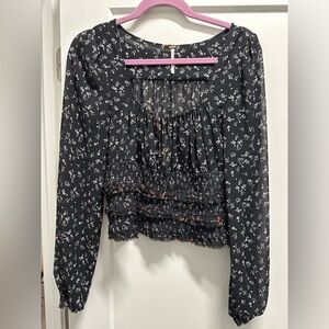 Free People Floral Blouse